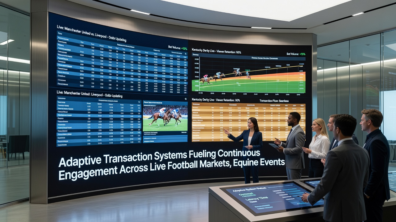 Live transaction flow diagram showing instant deposits and withdrawals during football matches, horse races, and online table game sessions