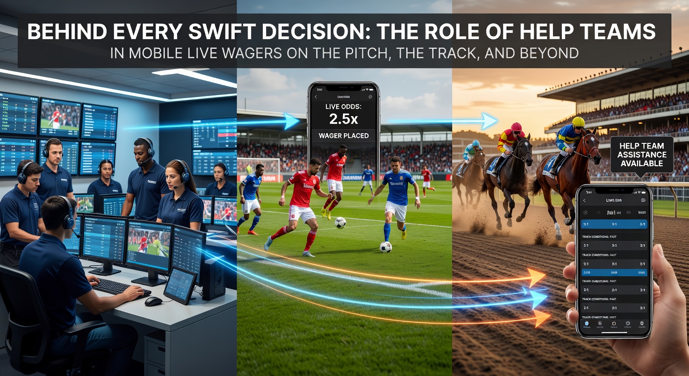 Help desk team coordinating responses for live racing and casino bets on mobile devices