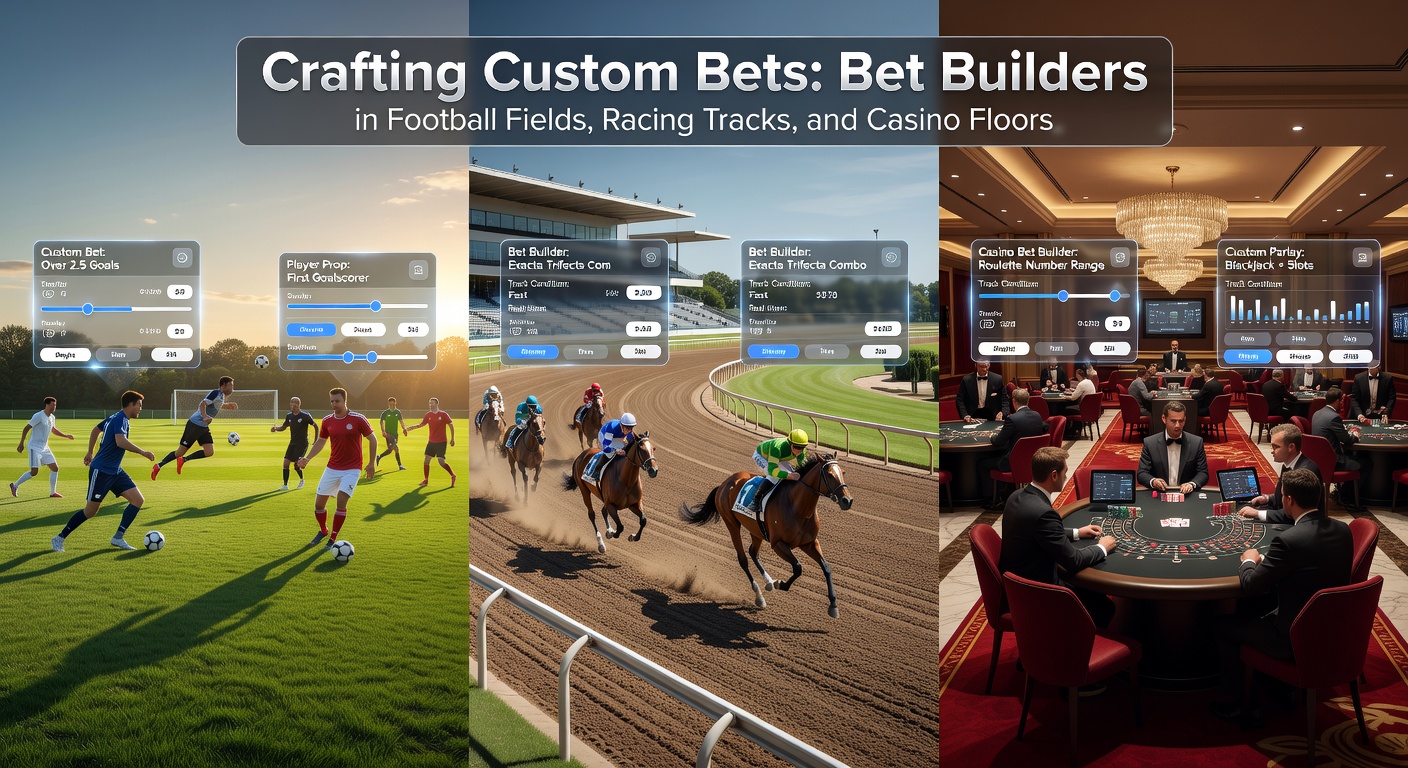 Close-up of a horse racing bet builder screen displaying options for winner, placed horses, jockey wins, and distance beaten